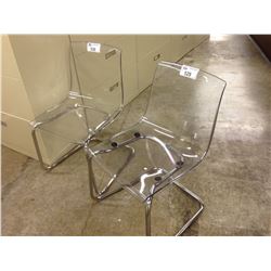 CLEAR PLASTIC SLED BASE CLIENT CHAIR