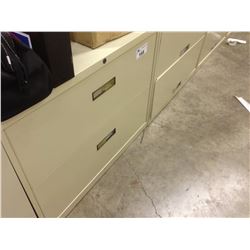 BEIGE 2 DRAWER LATERAL FILE CABINET