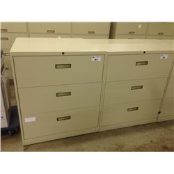 HON BEIGE 3 DRAWER STEEL CASE FILE CABINET