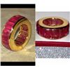 Image 1 : Natural Ruby 25.6 Cts & Solid Gold Eternity Band