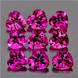 Natural Hot Pink Tourmaline Heart 3.5 mm - VVS