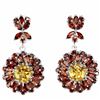 Image 1 : Natural Garnet & Citrine Earrings