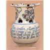 Image 1 : A Liverpool blue and white delft puzzle jug, circa 1750, with pierced neck, loop handle and three...