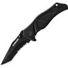 Image 1 : SCHRADE Black Recurve Tanto Linerlock  SCH203TS  NEW $23 MSRP