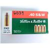 Image 1 : Sellier & Bellot Ammo, .40SW, 180 Grain, Full Metal Jacket Round Nose, Fifty (50) Per Box. S&B Ammo