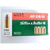 Image 1 : Sellier & Bellot Ammo, .40SW, 180 Grain, Full Metal Jacket Round Nose, Fifty (50) Per Box. S&B Ammo