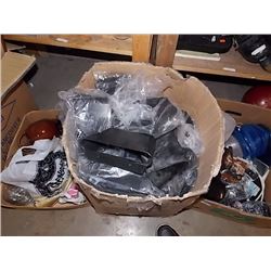 BOX OF NEW PLASTIC THINGS