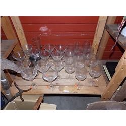 SHELF LOT MARTINI GLASSES & MORE