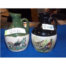 MINITURE CLAY WHISKEY JUGS - 2 TTL