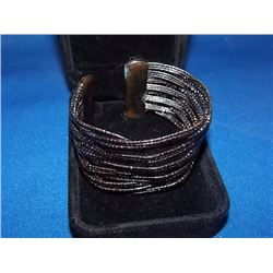 BRACELET - MULTI-GEMSTONE & DIAMOND IN STERLING SILVER SETTING - 9 OVAL FACETED GEMS - ESTIMATED RET