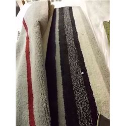 AREA CARPET - CONTEMPORARY STRIPED DESIGN - APPROX. 5 X 7'