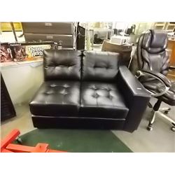 NEW LEATHER STYLE SECTIONAL SECTION - BLACK