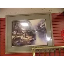 LIMITED EDITION THOMAS KINKADE LITHO - 1970'S - GARDEN OF PRAYER