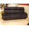 Image 1 : LIKE NEW BLACK RECLINING SOFA as-is