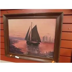 FRAMED PICTURE - SHIP - 1951