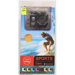 NEW 1080P SPORTS ACTION CAMERA WITH MOUNTS