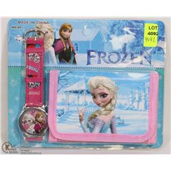 NEW KIDS FROZEN WATCH AND WALLET COMBO PACK