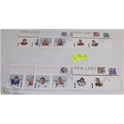 6 PCS DAY OF ISSUE STAMPS - NHL