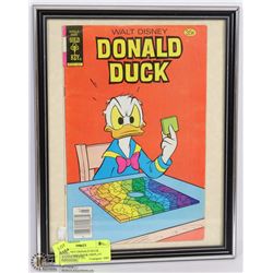 WALT DISNEY DONALD DUCK FRAMED COMIC BOOK DISPLAY