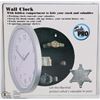 Image 1 : NEW BLACK WALL CLOCK SAFE W/ HIDDEN COMPARTMENT