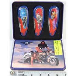 COLLECTOR 3PC PAINTED KNIFE SET