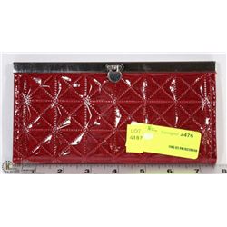 RED CLUTCH WALLET