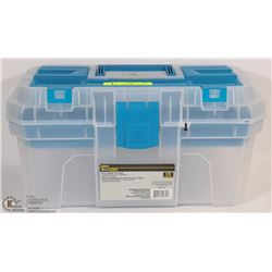 NEW FIX IT 16" ULTRA TOUGH PLASTIC TOOL BOX