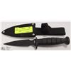 Image 1 : TACTICAL BLACK STEEL ARMY STYLE KNIFE