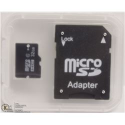 NEW 32GB MICRO SD CARD WITH ADAPTOR