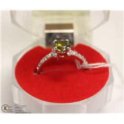 #81 GREEN PERIDOT GEMSTONE RING