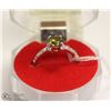 Image 1 : #81 GREEN PERIDOT GEMSTONE RING
