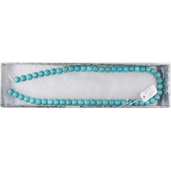#103 TURKEY  TURQUOISE LOOSE BEAD NECKLACE 15"
