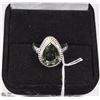 Image 1 : #24 OLIVE TOURMALINE GEMSTONE RING