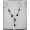 Image 1 : #22 OLIVE TOURMALINE GEMSTONE NECKLACE