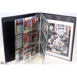BINDER WITH ASSORTED HOCKEY CARDS INCL MESSIER,
