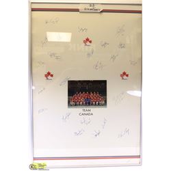 TEAM CANADA SIGNED PICTURE FRAMED 20.5X30