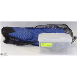 FLIPPER SET WITH SNORKEL & GOGGLES