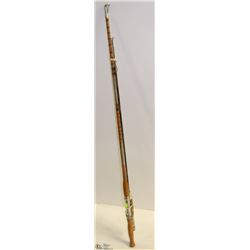 ANTIQUE WOODEN FISHING ROD (DEEP SEA) WITH