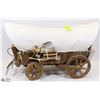 Image 1 : ANTIQUE HANDMADE WOOD WAGON MEXICO 20" LONG