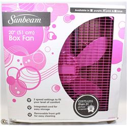 SUNBEAM 20" BOX FAN (TESTED)