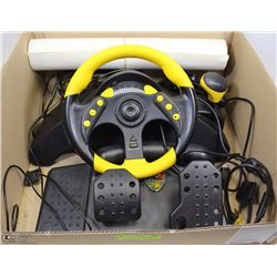 XBOX STEERING WHEEL AND PEDALS ACCESSORY W/
