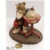 Image 1 : NORMAN ROCKWELL FIGURINE SANTA @ THE GLOBE