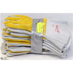 6 PAIRS OF LEATHER WELDING GLOVES
