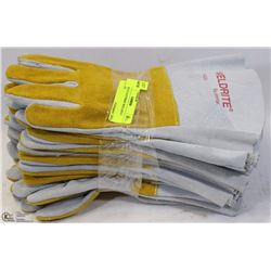 6 PAIRS OF LEATHER WELDING GLOVES