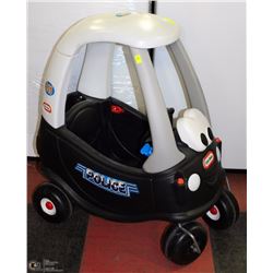 LITTLE TIKES POLICE COZY COUPE PUSH CAR