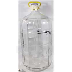 6 GAL GLASS WINE /BEER BOTTLE WITH CARRYING HANDLE