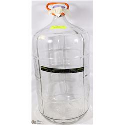 6 GAL GLASS WINE/BEER BOTTLE WITH CARRYING HANDLE