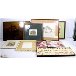 LOT OF EIGHT FRAMED PICTURES INCLUDING: