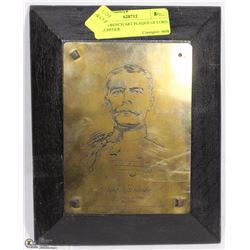 WW1 TRENCH ART PLAQUE OF LORD KITCHENER