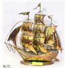 Image 1 : HANDCRAFTED TIN SHIP (HONG KONG) 16"X16"H
